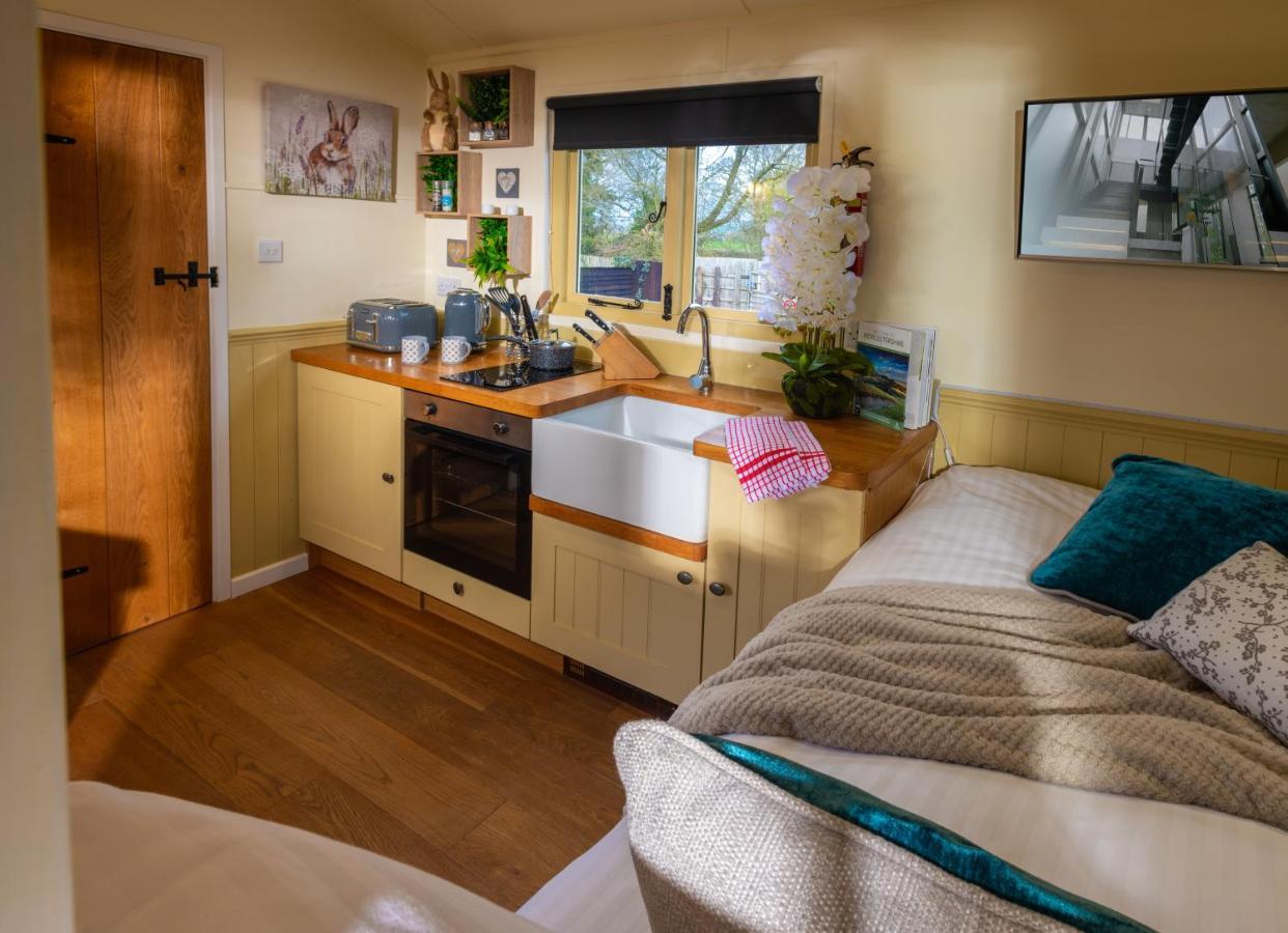 Hillside View Shepherds Hut - Ockeridge Rural Retreats Little Witley 외부 사진