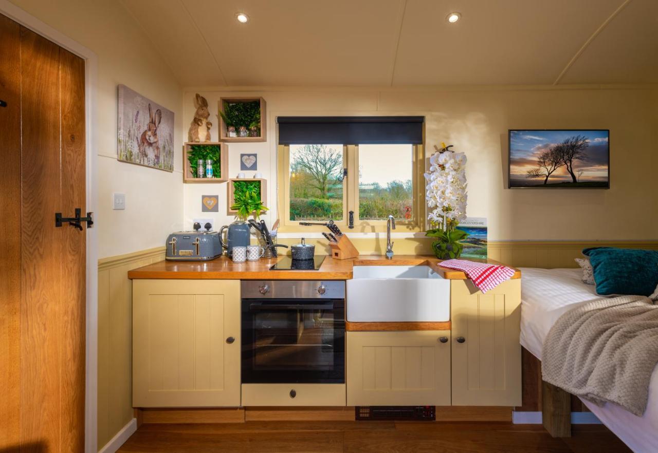 Hillside View Shepherds Hut - Ockeridge Rural Retreats Little Witley 외부 사진