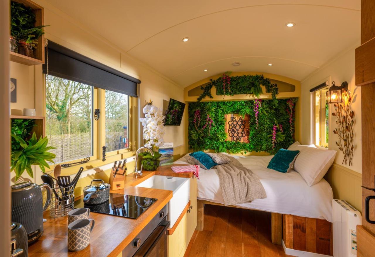 Hillside View Shepherds Hut - Ockeridge Rural Retreats Little Witley 외부 사진