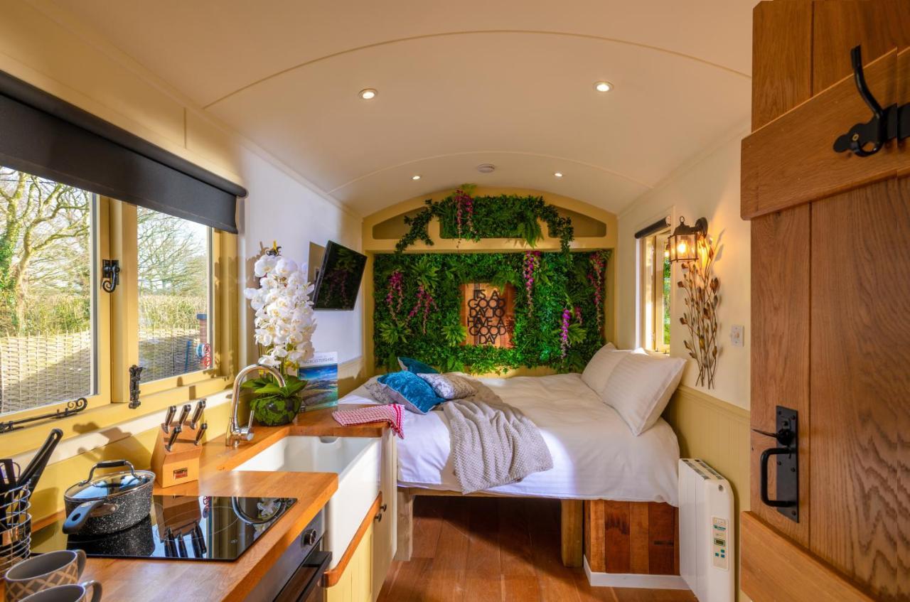 Hillside View Shepherds Hut - Ockeridge Rural Retreats Little Witley 외부 사진